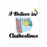 i believe in clotheslines post cards