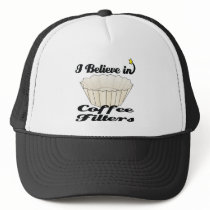 i believe in coffee filters hat