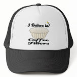 i believe in coffee filters hats