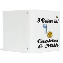 i believe in cookies and milk 3 ring binders