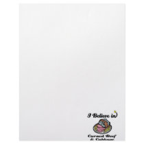i believe in corned beef and cabbage personalized letterhead