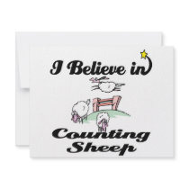 i believe in counting sheep custom invitation