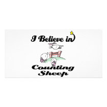 i believe in counting sheep custom photo card