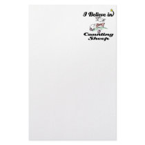 i believe in counting sheep personalized stationery