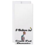 i believe in crash test dummies rack cards