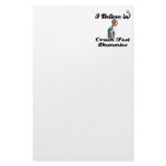 i believe in crash test dummies customized stationery
