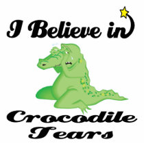 i believe in crocodile tears photo sculpture