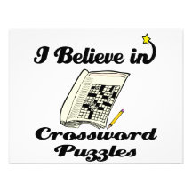i believe in crossword puzzles personalized invite