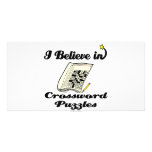 i believe in crossword puzzles photo card template