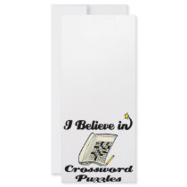 i believe in crossword puzzles personalized rack card