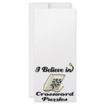 i believe in crossword puzzles personalized rack card