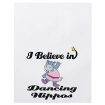 i believe in dancing hippos flyer design