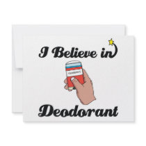 i believe in deodorant invitations
