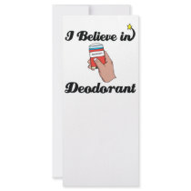 i believe in deodorant rack card
