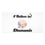 i believe in diamonds custom photo card