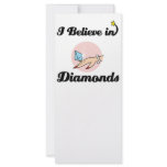 i believe in diamonds personalized rack card