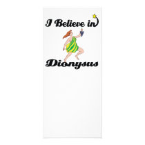 i believe in Dionysus Rack Card Design