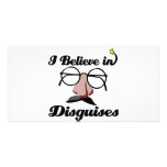 i believe in disguises personalized photo card