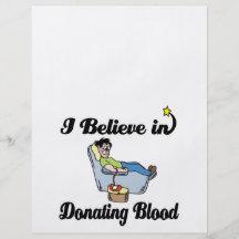 i believe in donating blood custom flyer