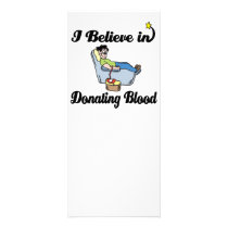 i believe in donating blood rack cards