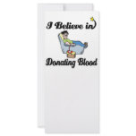 i believe in donating blood rack cards