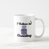 i believe in donating coffee mugs
