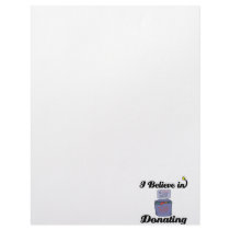 i believe in donating customized letterhead