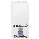 i believe in donating full color rack card