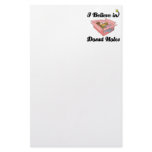 i believe in donut holes custom stationery