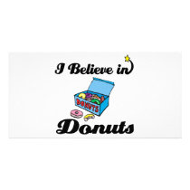 i believe in donuts photo card