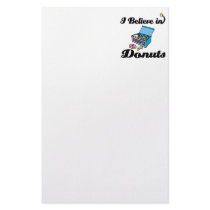 i believe in donuts stationery