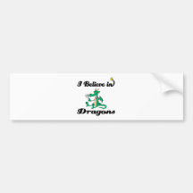 i believe in dragons bumper sticker