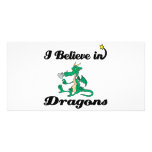 i believe in dragons photo greeting card