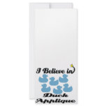 i believe in duck applique rack cards