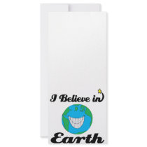 i believe in earth rack card design