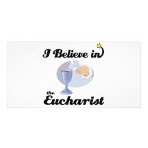 i believe in eucharist custom photo card