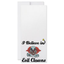 i believe in evil clowns custom rack card