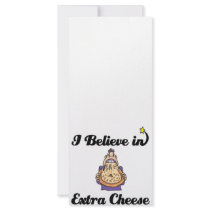 i believe in extra cheese custom rack card