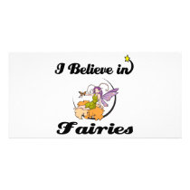 i believe in fairies personalized photo card