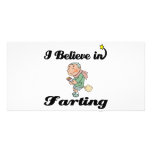 i believe in farting customized photo card