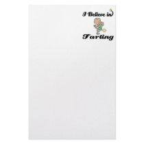 i believe in farting stationery paper