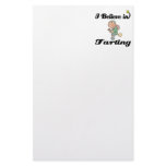 i believe in farting stationery paper