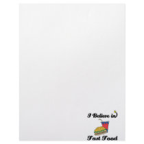 i believe in fast food letterhead template