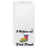 i believe in fast food personalized rack card