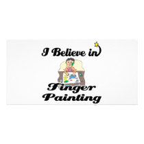 i believe in finger painting photo cards