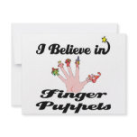i believe in finger puppets custom invitation