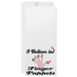 i believe in finger puppets personalized rack card