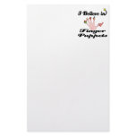 i believe in finger puppets custom stationery