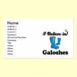 i believe in galoshes business cards