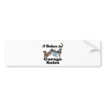 i believe in garage sales bumper sticker